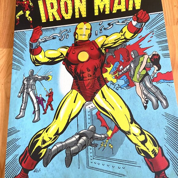 Set of 2 Vintage look Marvel Comics IRONMAN and SPIDERMAN wall art - Picture 3 of 9